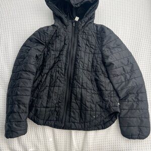 Zella Girls Black Quilted Hooded Jacket